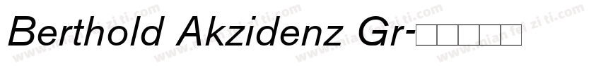 Berthold Akzidenz Gr字体转换